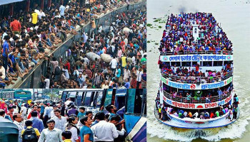ফাঁকা হচ্ছে ঢাকা, বাস-ট্রেন-লঞ্চে উপচেপড়া ভিড়