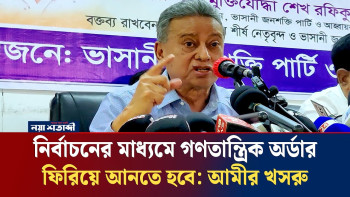 নির্বাচনের মাধ্যমে গণতান্ত্রিক অর্ডার ফিরিয়ে আনতে হবে: আমীর খসরু
