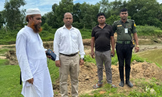 আখাউড়া মাটি কেটে বিক্রির দায়ে এক জনকে ১ লাখ টাকা জরিমানা