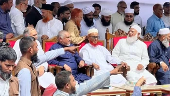 কারামুক্ত হয়ে সংবর্ধনা অনুষ্ঠানে এটিএম আজহারুল ইসলাম